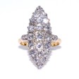 Bijoux anciens - Bague ancienne marquise diamants