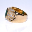 Bijoux récents - Bague jonc émeraude et diamants