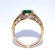 Bijoux récents - Bague jonc émeraude et diamants