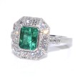 Bijoux récents - Bague émeraude et diamants