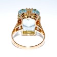 Bijoux anciens - Bague aigue marine vintage