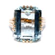 Bijoux anciens - Bague aigue marine vintage
