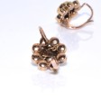 Bijoux anciens - Boucles d'oreilles dormeuses marguerites grenats