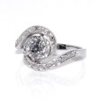 Bijoux anciens - Bague tourbillon diamants