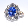 Bagues de fiançailles - Bague pompadour saphir et diamants