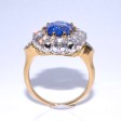Bagues de fiançailles - Bague pompadour saphir et diamants