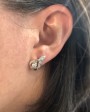 Bijoux anciens - Boucles d'oreilles art deco diamants 