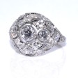 Bijoux anciens - Bague dôme art déco diamants