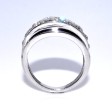 Bijoux anciens - Bague Art Déco jarretière diamants 