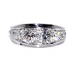 Bijoux anciens - Bague Art Déco jarretière diamants 