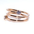 Bijoux récents - Bague en or rose et diamants