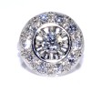 Bijoux anciens - Bague Art Déco entourage diamants