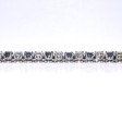 Bijoux anciens - Bracelet ligne diamants et saphirs