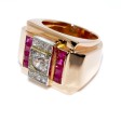 Bijoux anciens - Bague Tank diamants 
