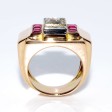 Bijoux anciens - Bague Tank diamants 