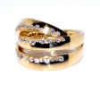Bijoux récents - Bague 3 anneaux vintage diamants