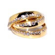 Bijoux récents - Bague 3 anneaux vintage diamants