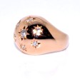 Bijoux anciens - Bague boule constellation en or et diamants