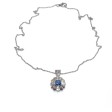 Bijoux anciens - Pendentif marguerite saphir et diamants