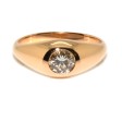 Bijoux anciens - Bague jonc diamant 