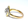 Bijoux anciens - Bague tourbillon diamants 
