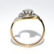 Bijoux anciens - Bague tourbillon diamants 