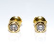 Bijoux anciens - Boucles d'oreilles (puces) diamants 