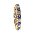 Bijoux récents - Alliance américaine diamants et saphirs
