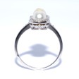 Bijoux anciens - Bague toi et moi diamants et perles 