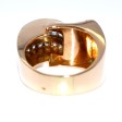 Bijoux anciens - Bague Tank asymétrique diamants 