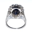Bijoux anciens - Bague Art Déco en saphir et entourage diamants