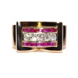 Bijoux anciens - Bague Tank diamants 
