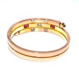 Bijoux anciens - Bracelet jonc diamants et rubis