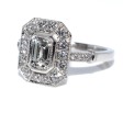 Bijoux récents - Bague diamant taille émeraude 