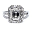 Bijoux récents - Bague diamant taille émeraude 