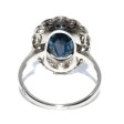 Bijoux anciens - Bague Art Déco en saphir et entourage diamants