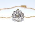 Bijoux anciens - Pendentif marguerite diamants 