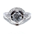Bijoux anciens - Bague Art Déco entourage diamants