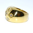 Bijoux anciens - Bague boule constellation en or et diamants