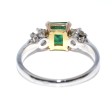 Bijoux Récents - Bague trilogie émeraude et diamants