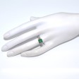 Bijoux Récents - Bague trilogie émeraude et diamants