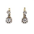 Bijoux anciens - Boucles d'oreilles dormeuses diamants 