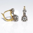 Bijoux anciens - Boucles d'oreilles dormeuses diamants 