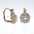 Bijoux anciens - Boucles d'oreilles dormeuses marguerites diamants