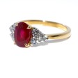 Bagues de fiançailles - Bague rubis birman et diamants