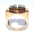 Bijoux anciens - Bague Tank diamants 