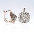 Bijoux anciens - Boucles d'oreilles dormeuses marguerites diamants