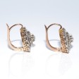 Bijoux anciens - Boucles d'oreilles dormeuses marguerites diamants