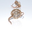 Bijoux anciens - Boucles d'oreilles dormeuses marguerites diamants
