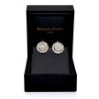 Bijoux anciens - Boucles d'oreilles dormeuses marguerites diamants